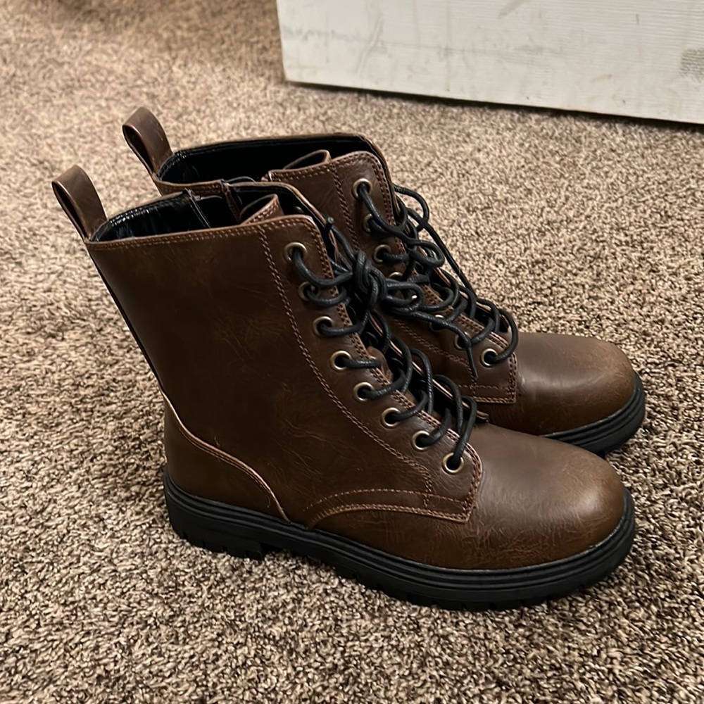 SO Brown combat boots